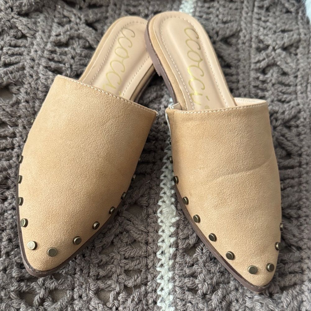 Coconuts by Matisse Beige Studded Mules